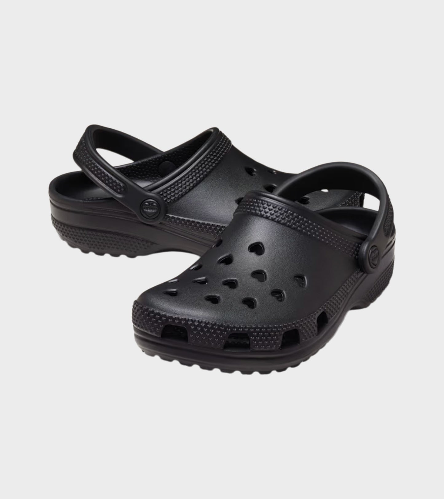 Classic Hearts Cut Out Clog Black