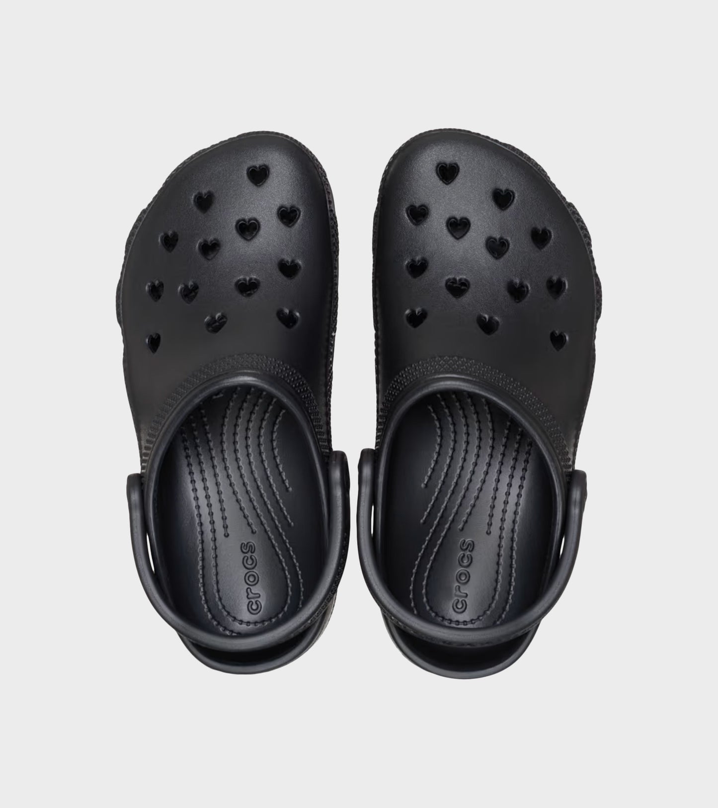 Classic Hearts Cut Out Clog Black