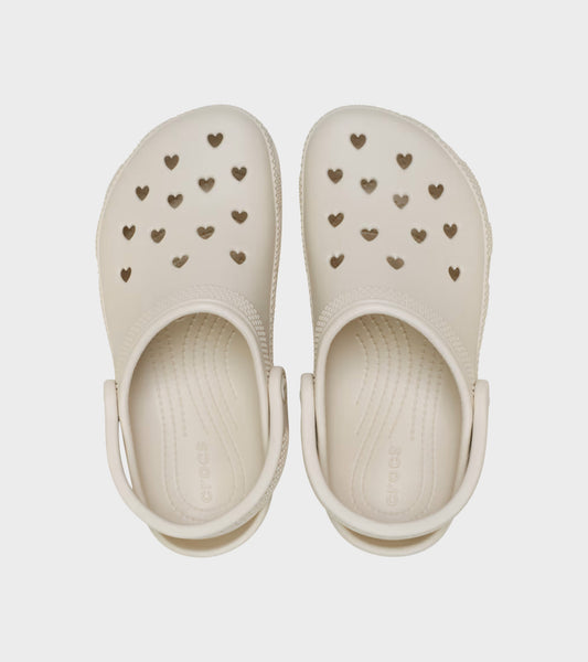 Classic Hearts Cut Out Clog Frappé