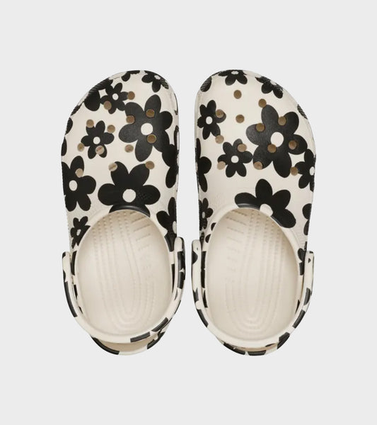 Classic Pop Petals Clog Off-white/Black