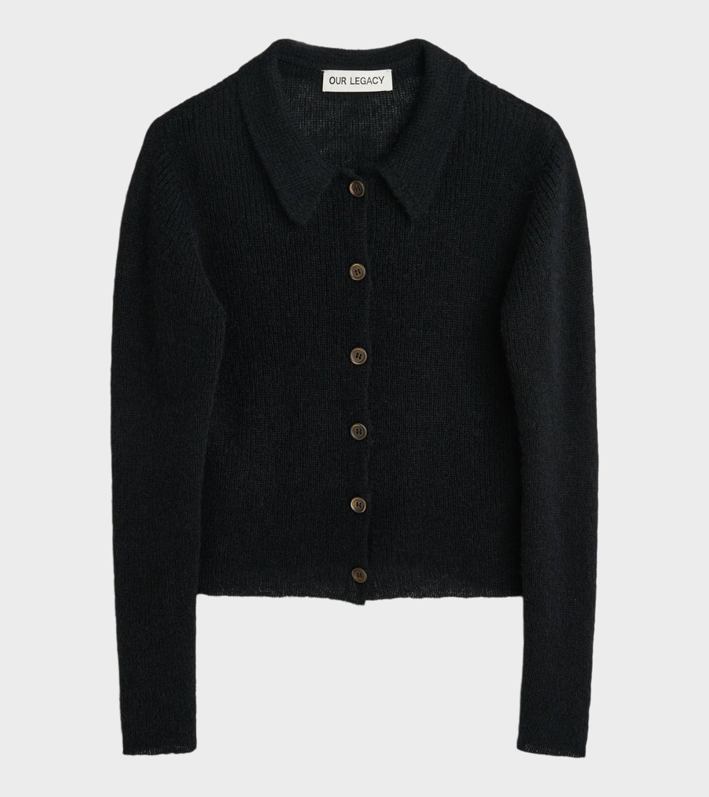 Mazzy Polo Black Fuzzy Alpaca