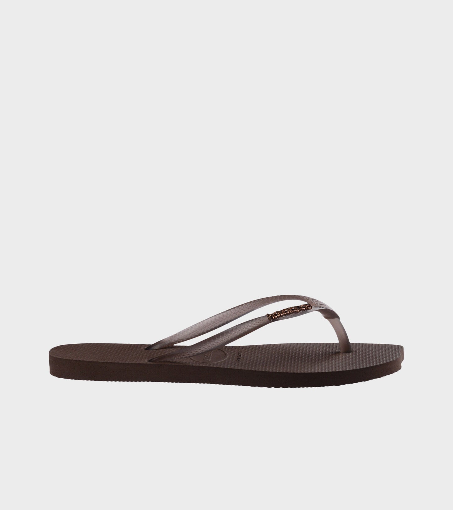 Slim Split Flip Flops Dark Brown