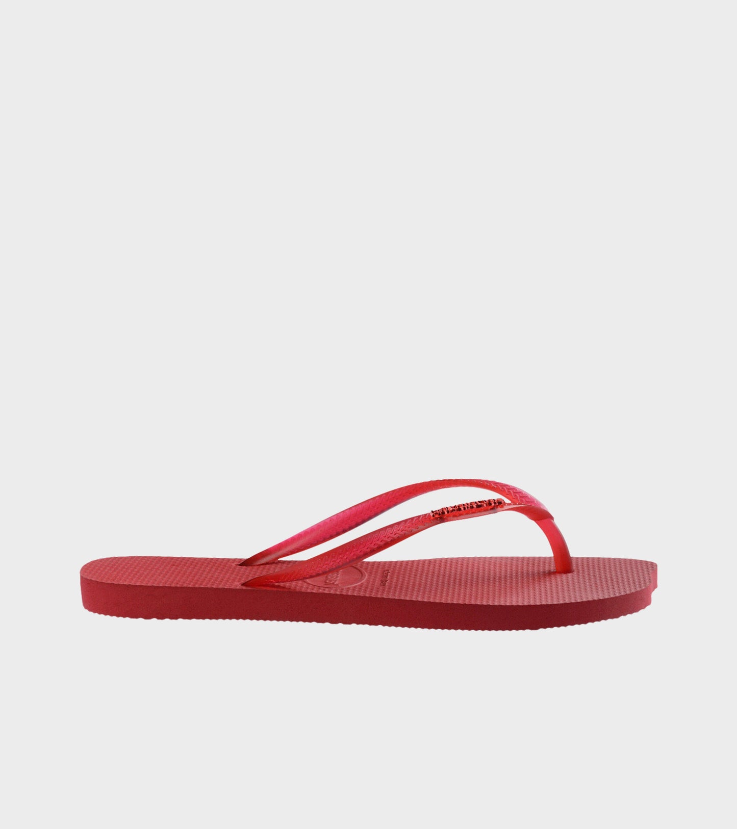 Slim Split Flip Flops Red