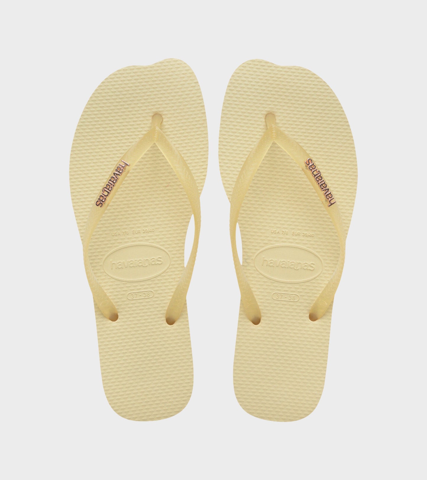 Slim Split Flip Flops Buttercream