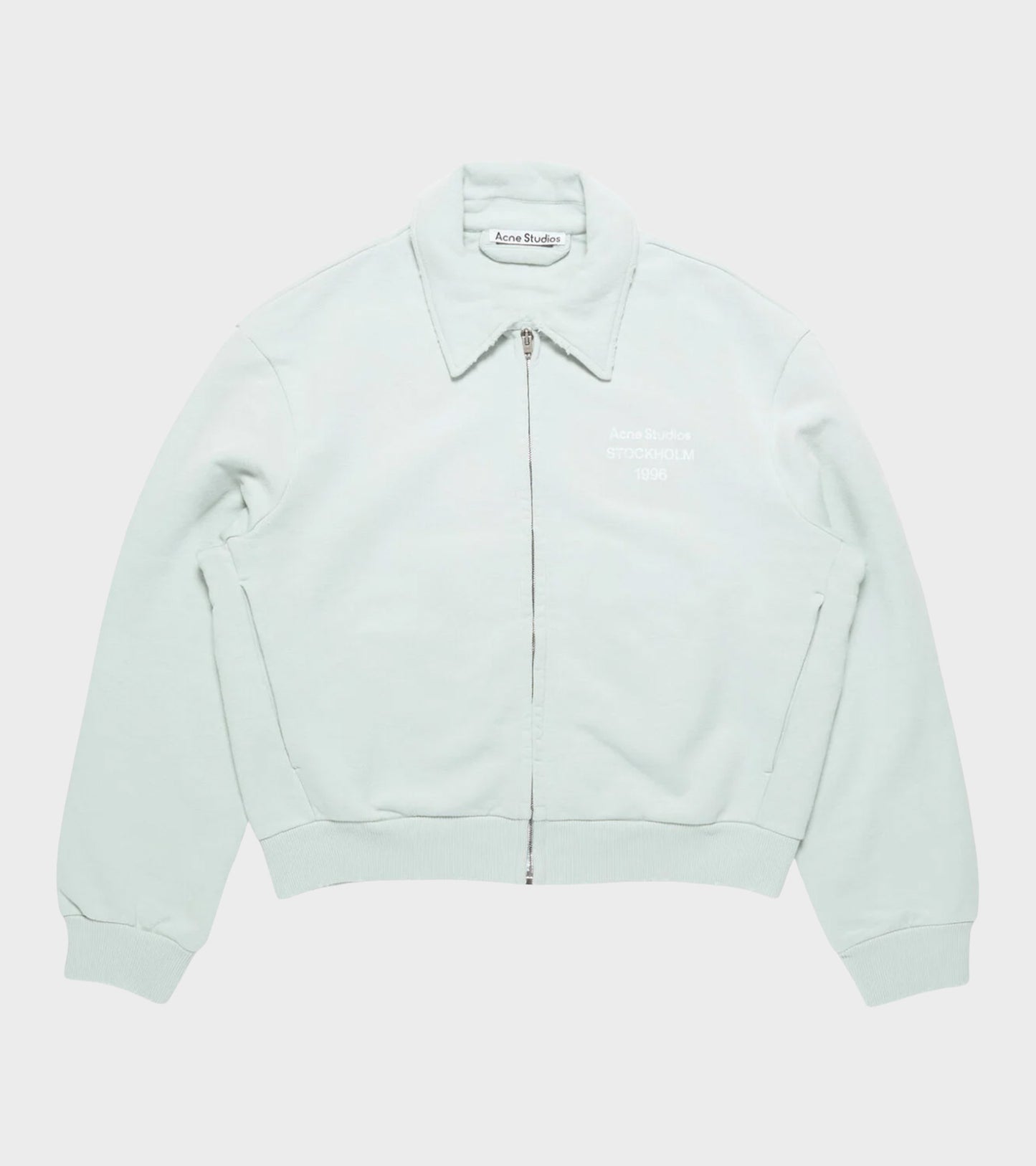 Zip Collar Cardigan Pale Mint