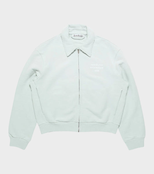 Zip Collar Cardigan Pale Mint