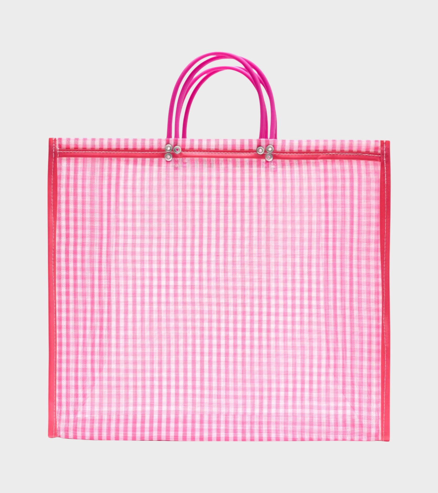 Market Tote Pink Check