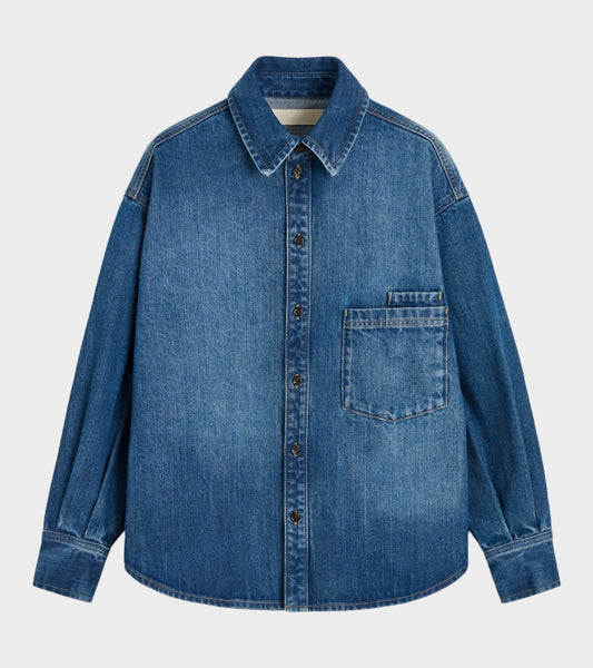 Casy Shirt Denim Worn Blue