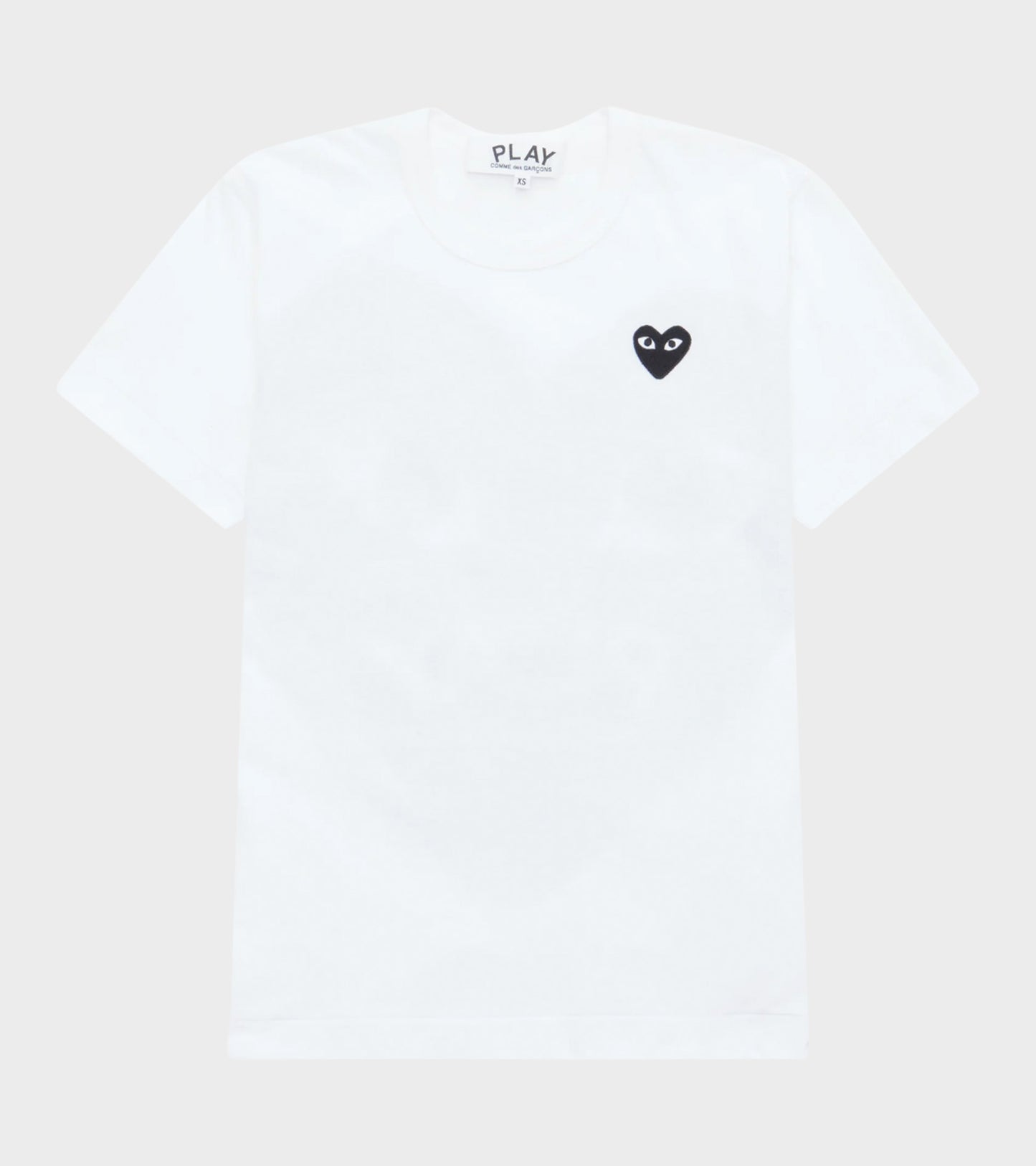 U Black Heart Print T-shirt White