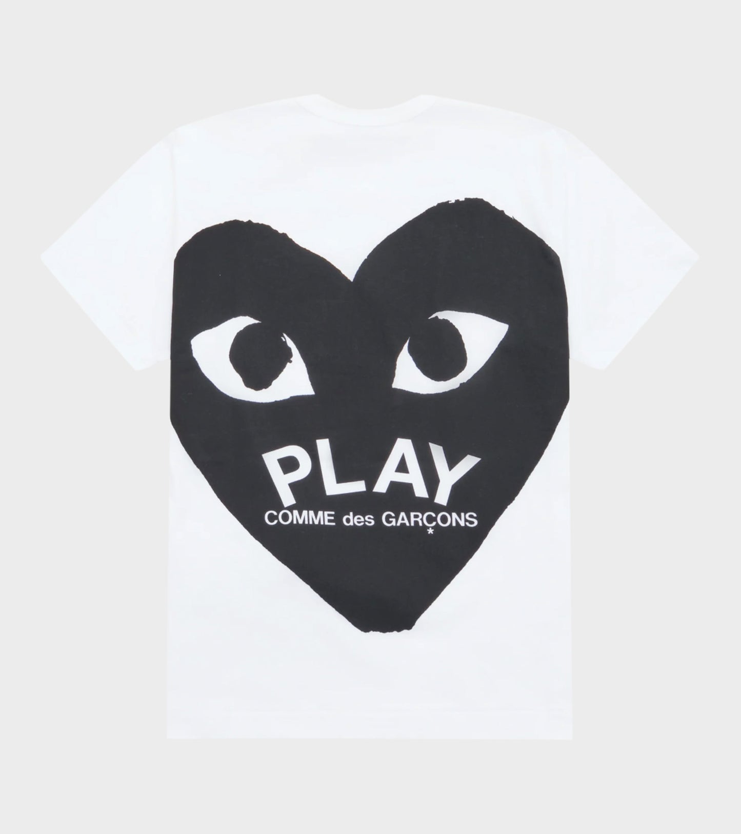 U Black Heart Print T-shirt White