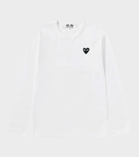 U Black Heart LS T-shirt White