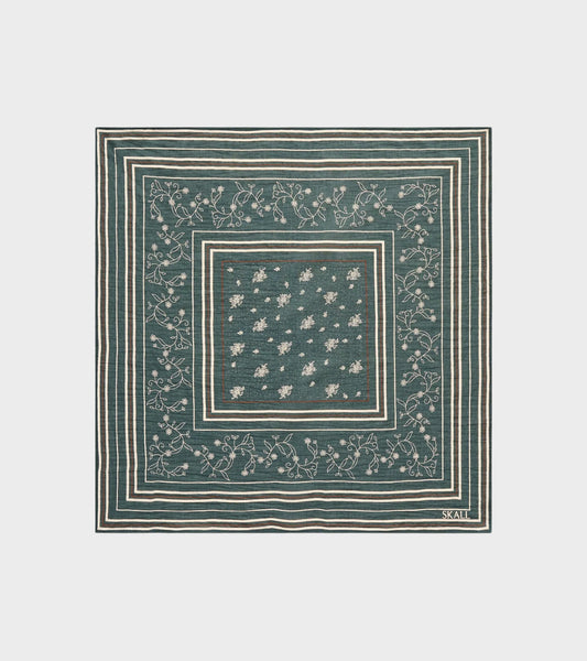 Skall Classic Scarf 55x55 Dark Green/Brown