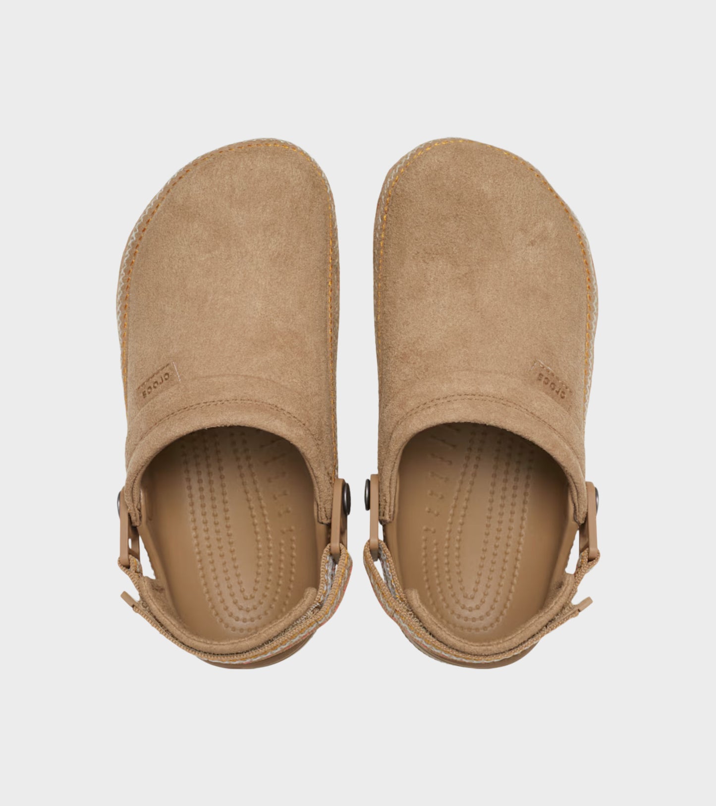 Crafted Vegan Suede Stitch Clog Sepia