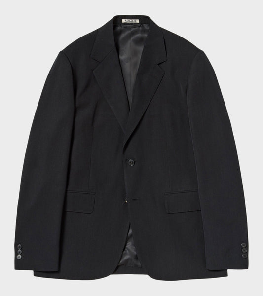 Light Wool Max Gabardine Jacket Top Black