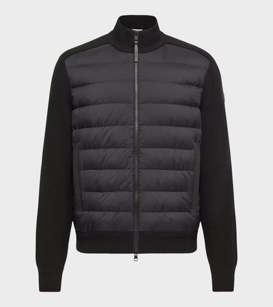 Wool & Cashmere Zip-up Cardigan Black