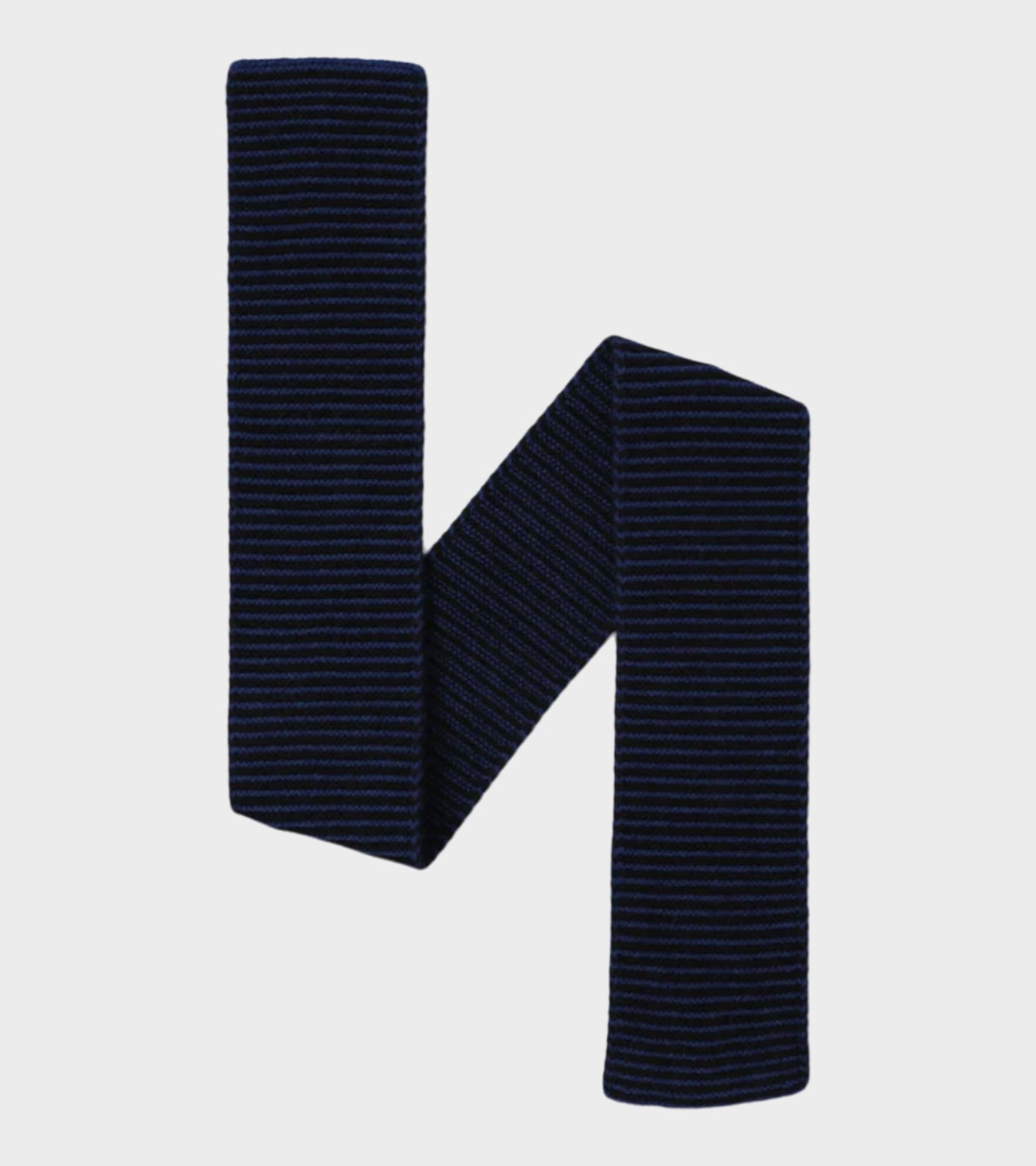 Small Garter Stitch Scarf Black/Nightsky