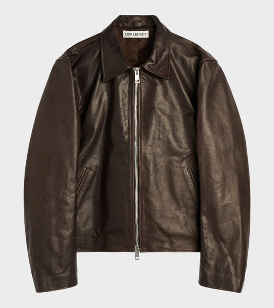 Mini Jacket Matted Brown Waxed Bovine