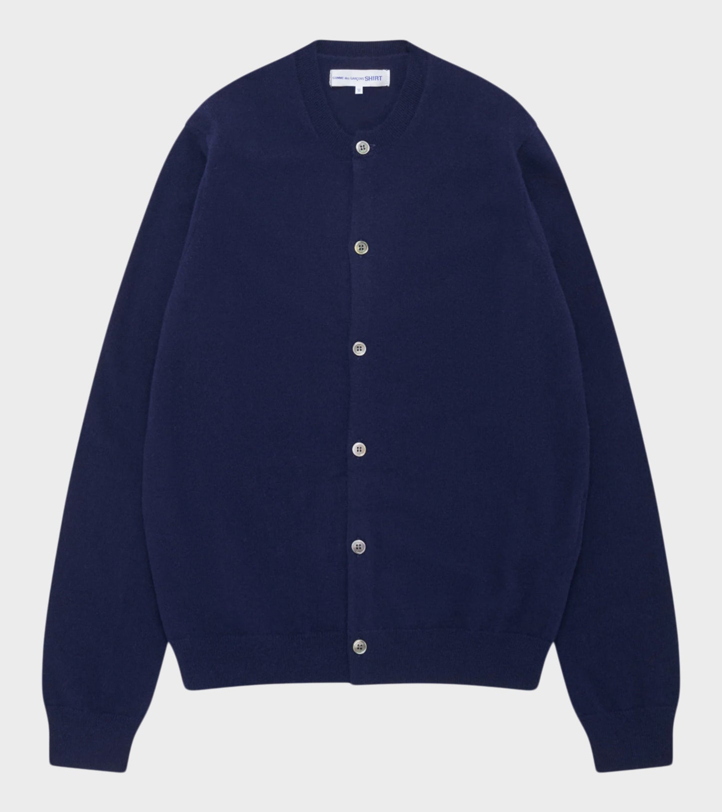O-neck Lambswool Cardigan Navy