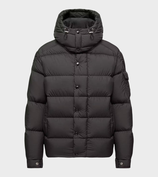 Moncler Maya 70 Hooded Down Jacket Black