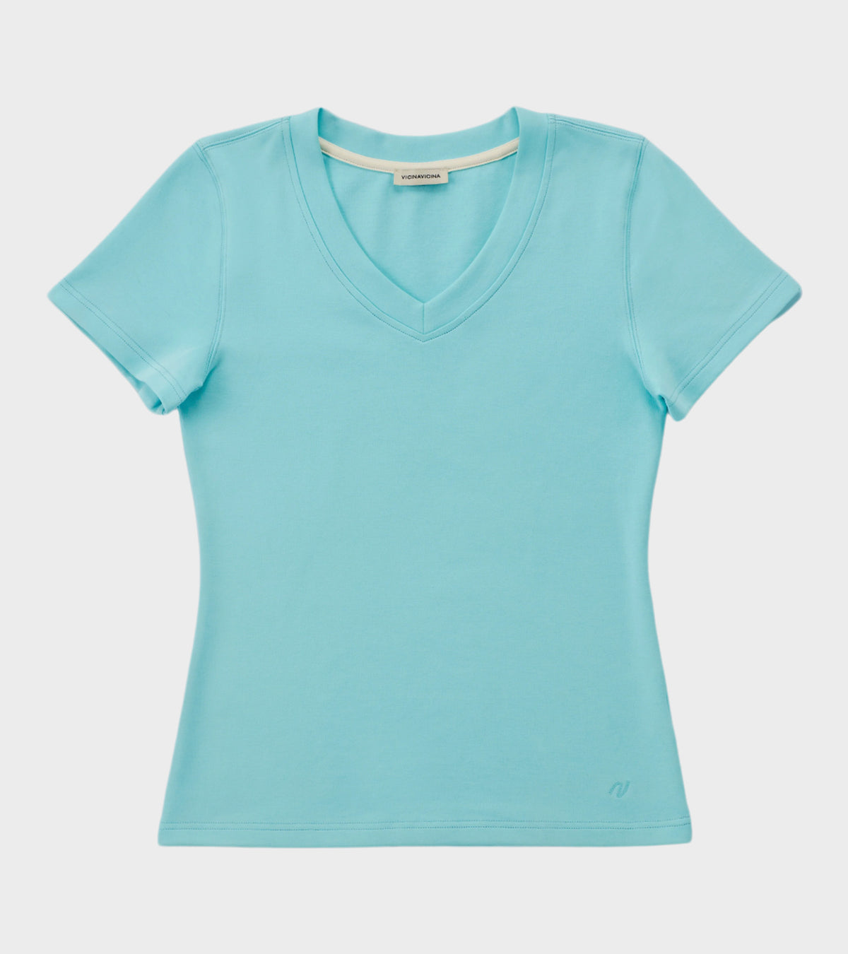 Vera's V-Neck Tee Shirt Turquoise