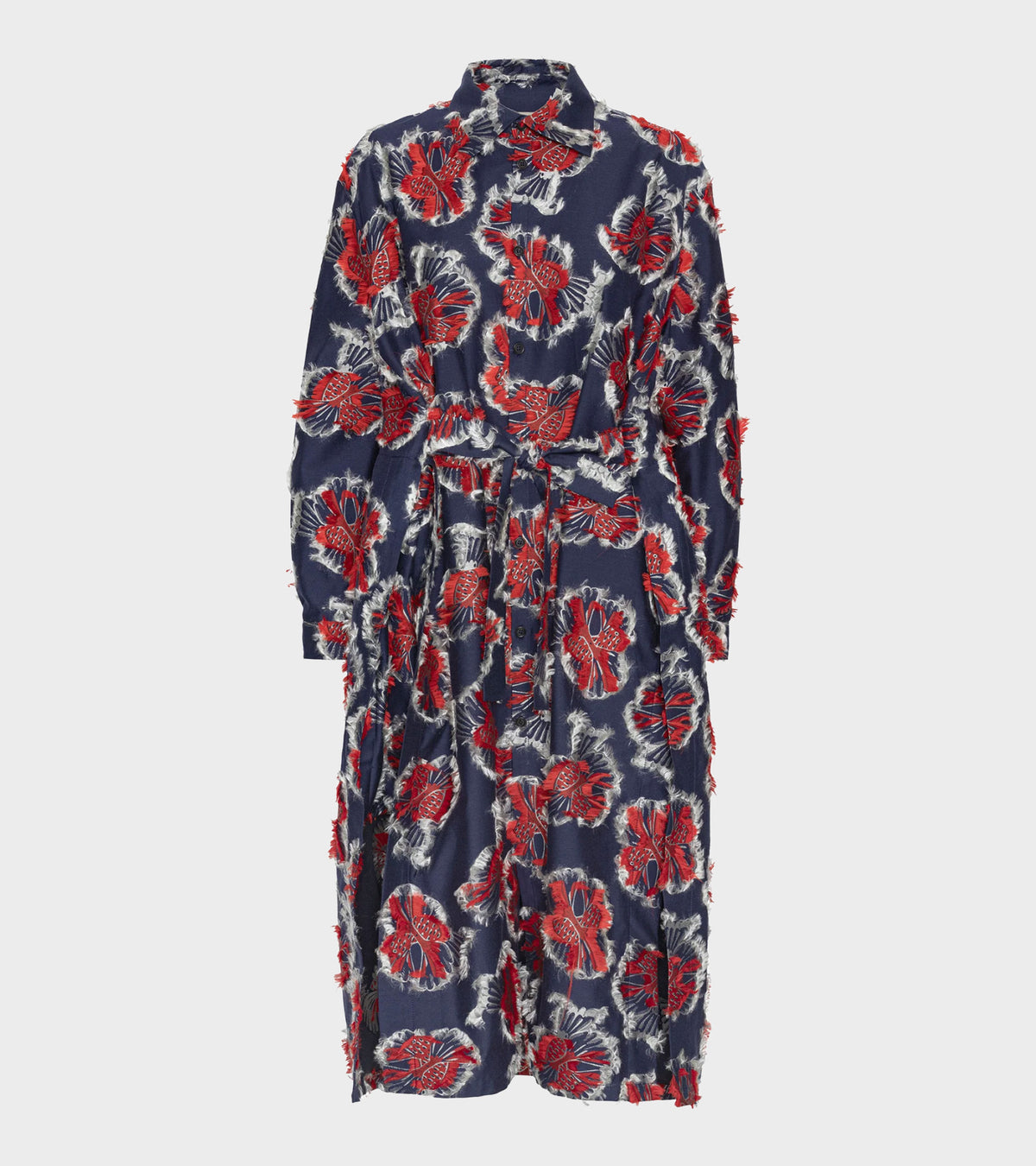 Archive-F302 Love You Dress Red Navy Birdy