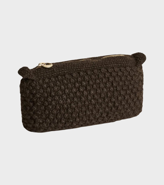 Helen Classic Clutch Dark Brown