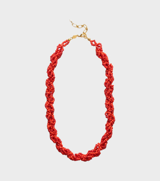 Scarlet Wave Necklace Red