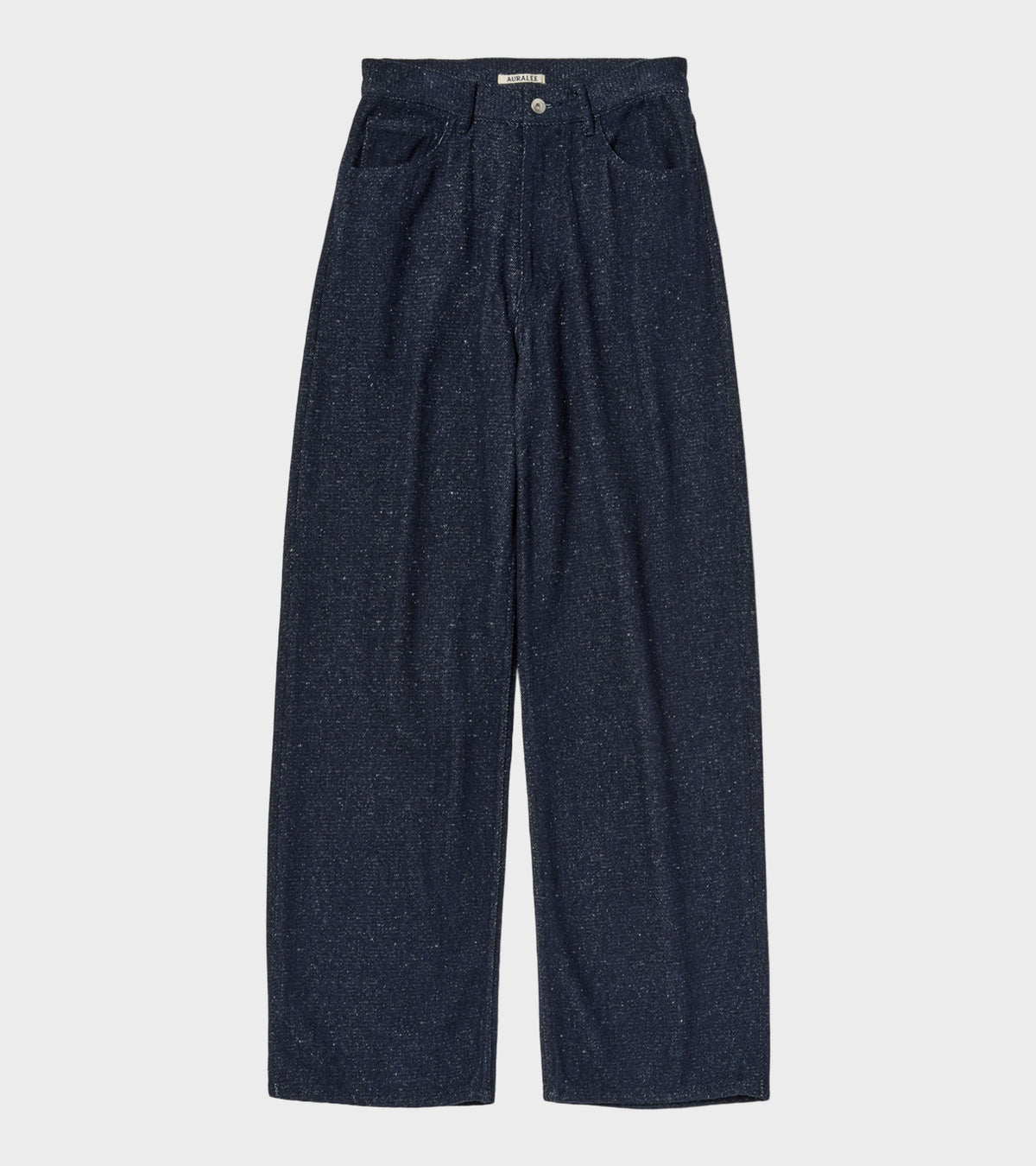 Silk Nep Denim 5P Wide Pants Dark Blue