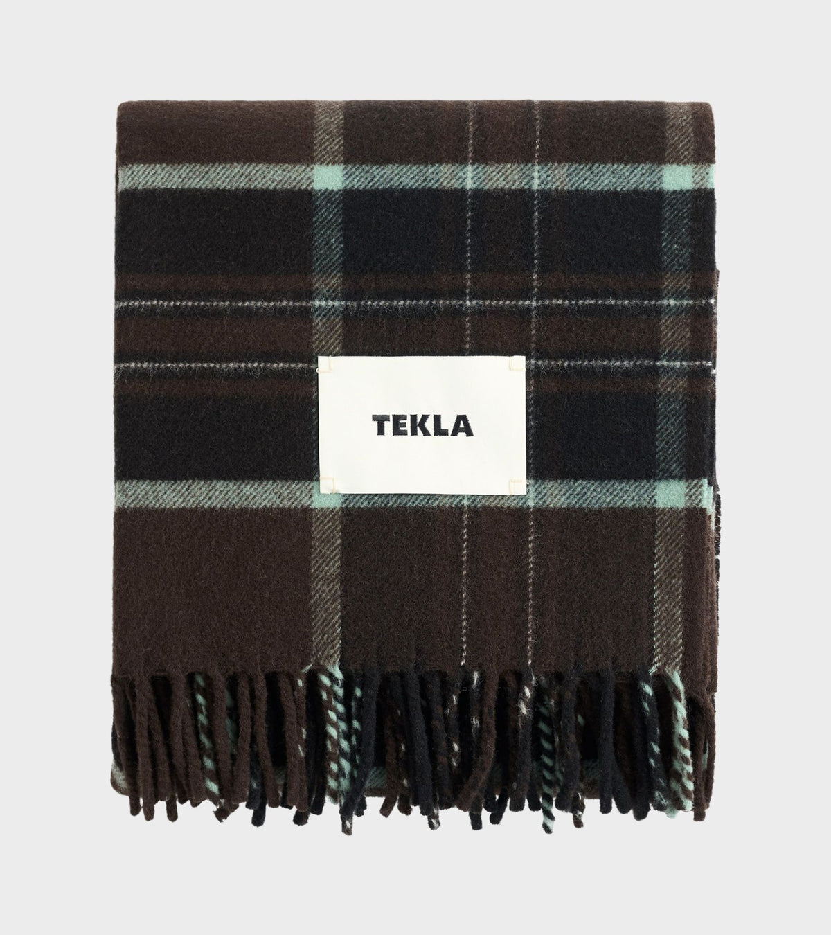 Lambswool Blanket With Fringes Fearn Plaid