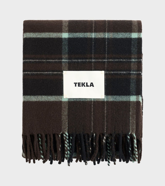 Lambswool Blanket With Fringes Fearn Plaid