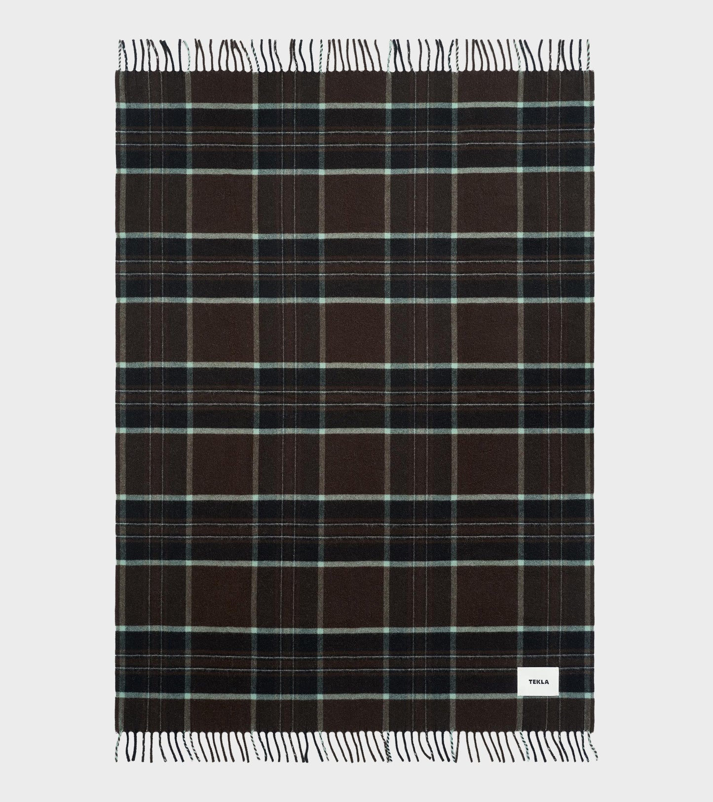 Lambswool Blanket With Fringes Fearn Plaid