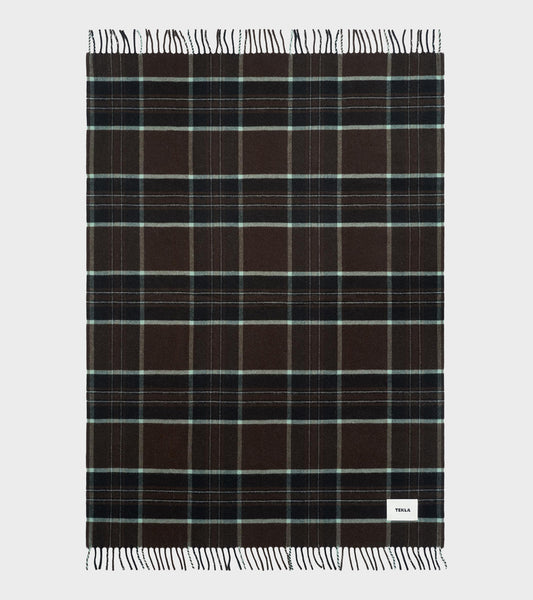 Lambswool Blanket With Fringes Fearn Plaid