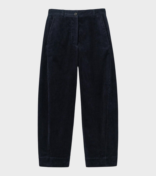 Twisted Seam Cord Trousers Dark Navy