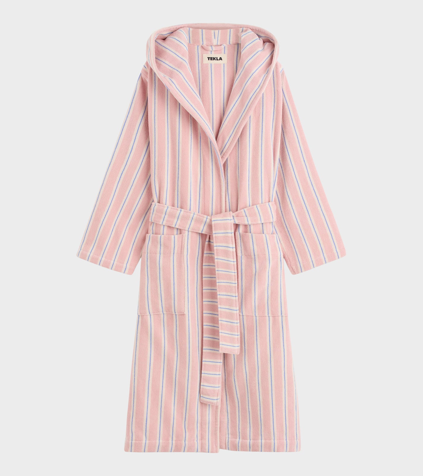 Hooded Bathrobe Candy Stripes