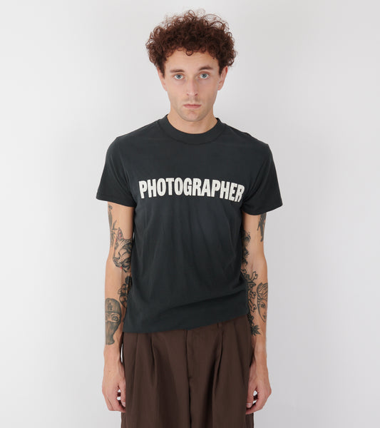 Photographer Knit T-Shirt Washed Black
