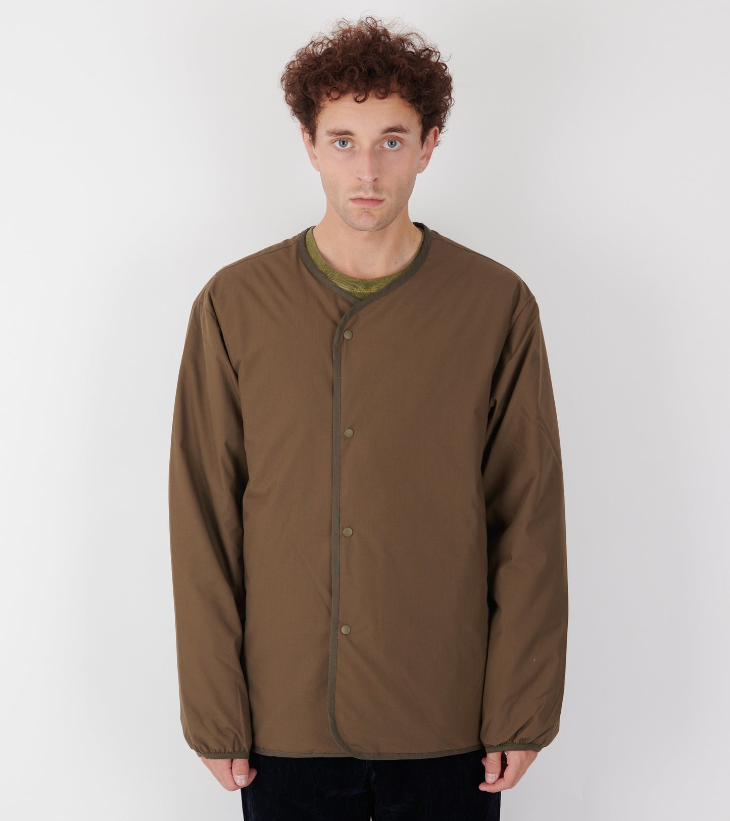 Reversible Down Cardigan Brown