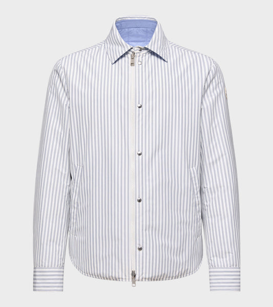Crescent Reversible Down Shirt Jacket White/Light Blue