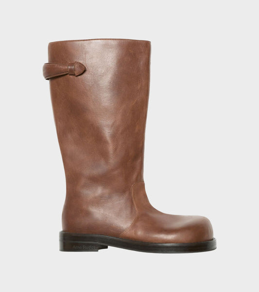 Leather Boots Dark Brown