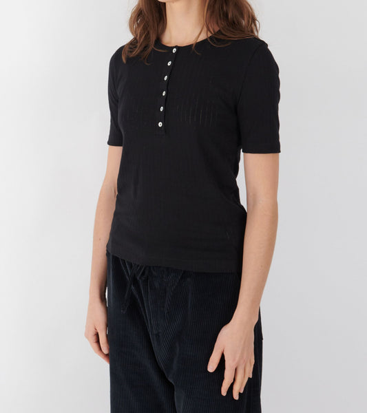 Liv Henley Tee Black