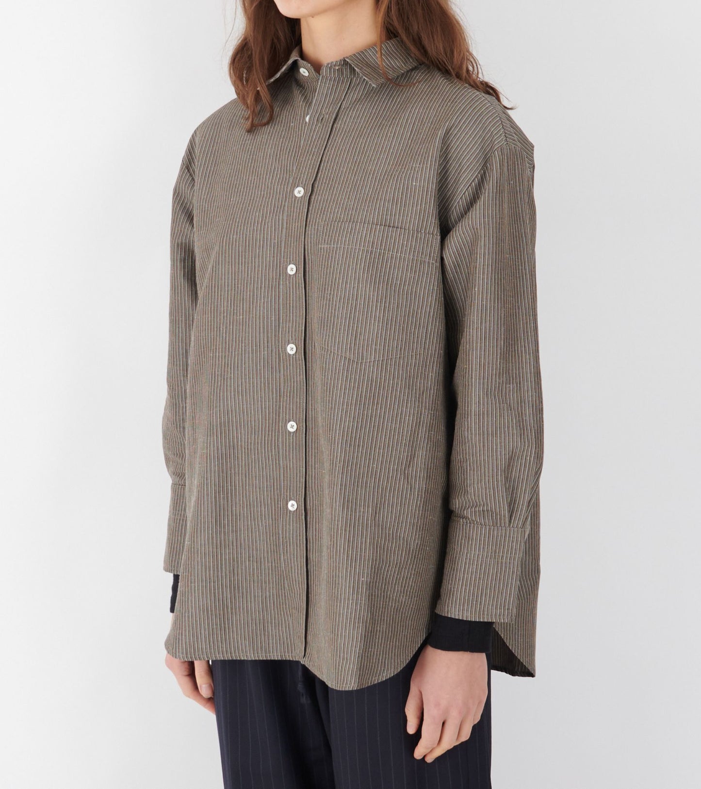 Margit Shirt Grey Stripe