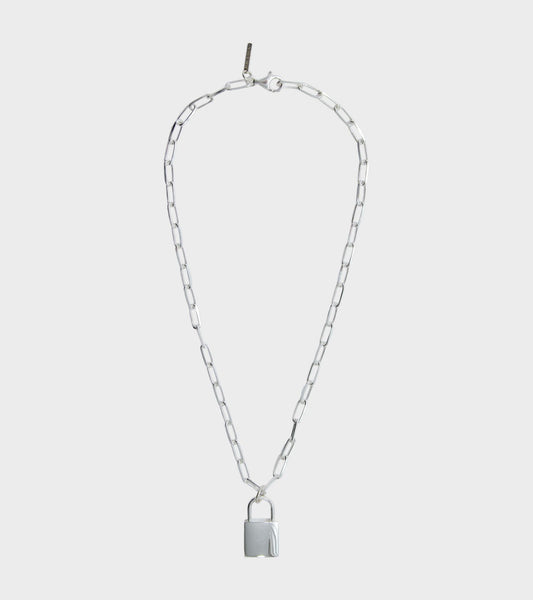Padlock Necklace Silver