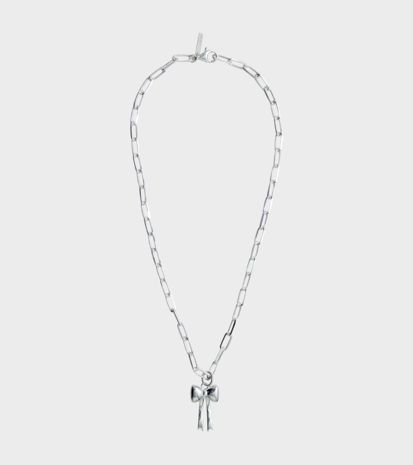 Bow Necklace Silver