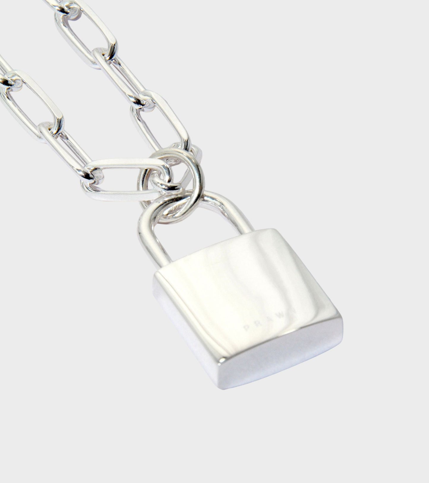 Padlock Necklace Silver