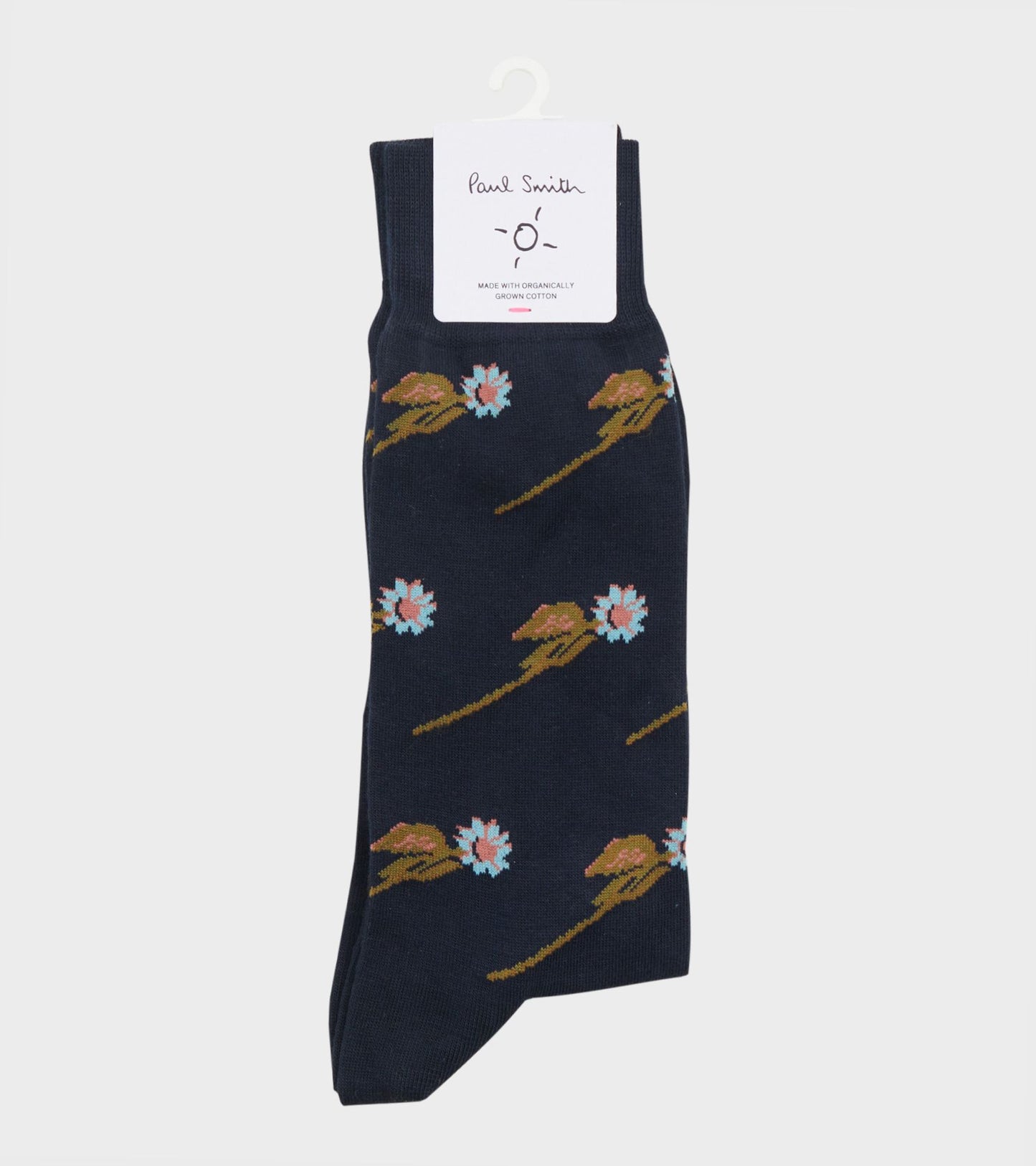 Flower Stem Socks Navy
