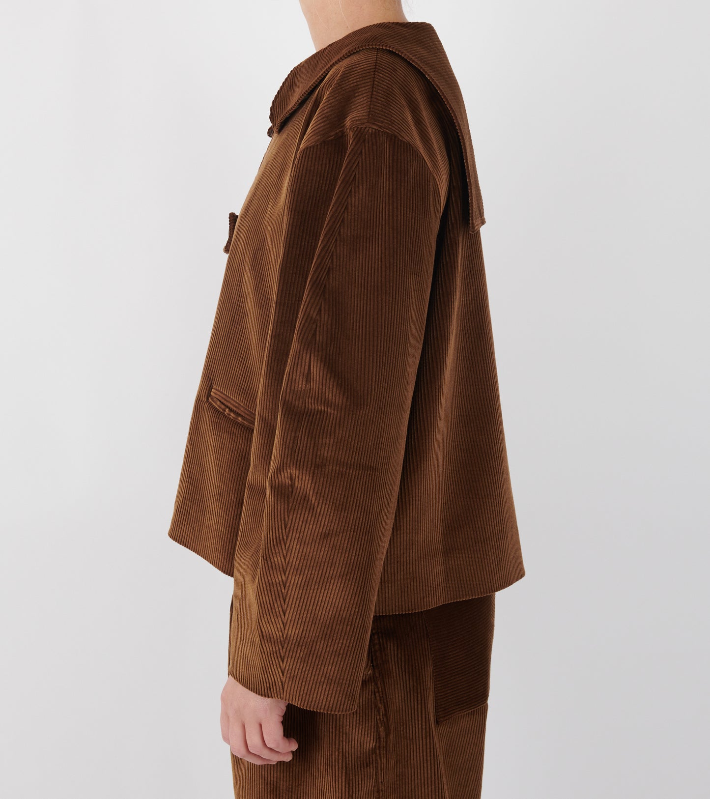 Cotton 8 Wale Cord Ellie Jacket Tan
