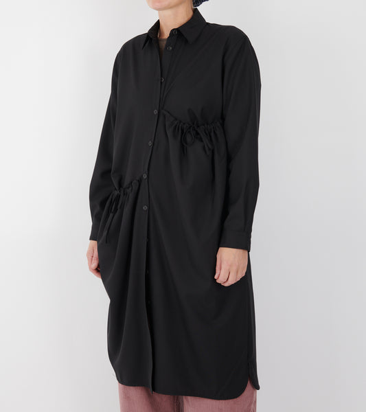 String Dress Tropical Black