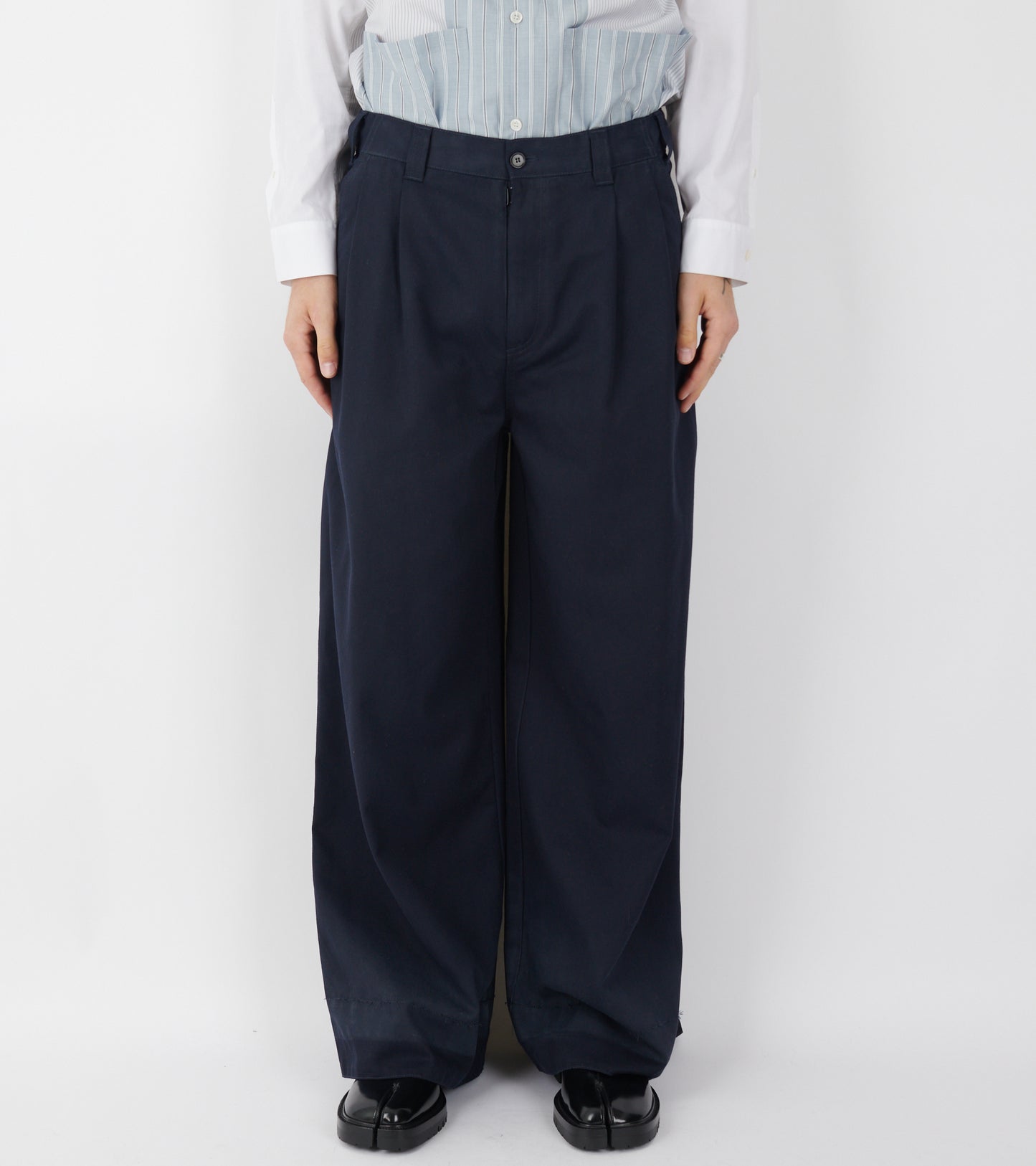 Wide Leg Trousers Navy
