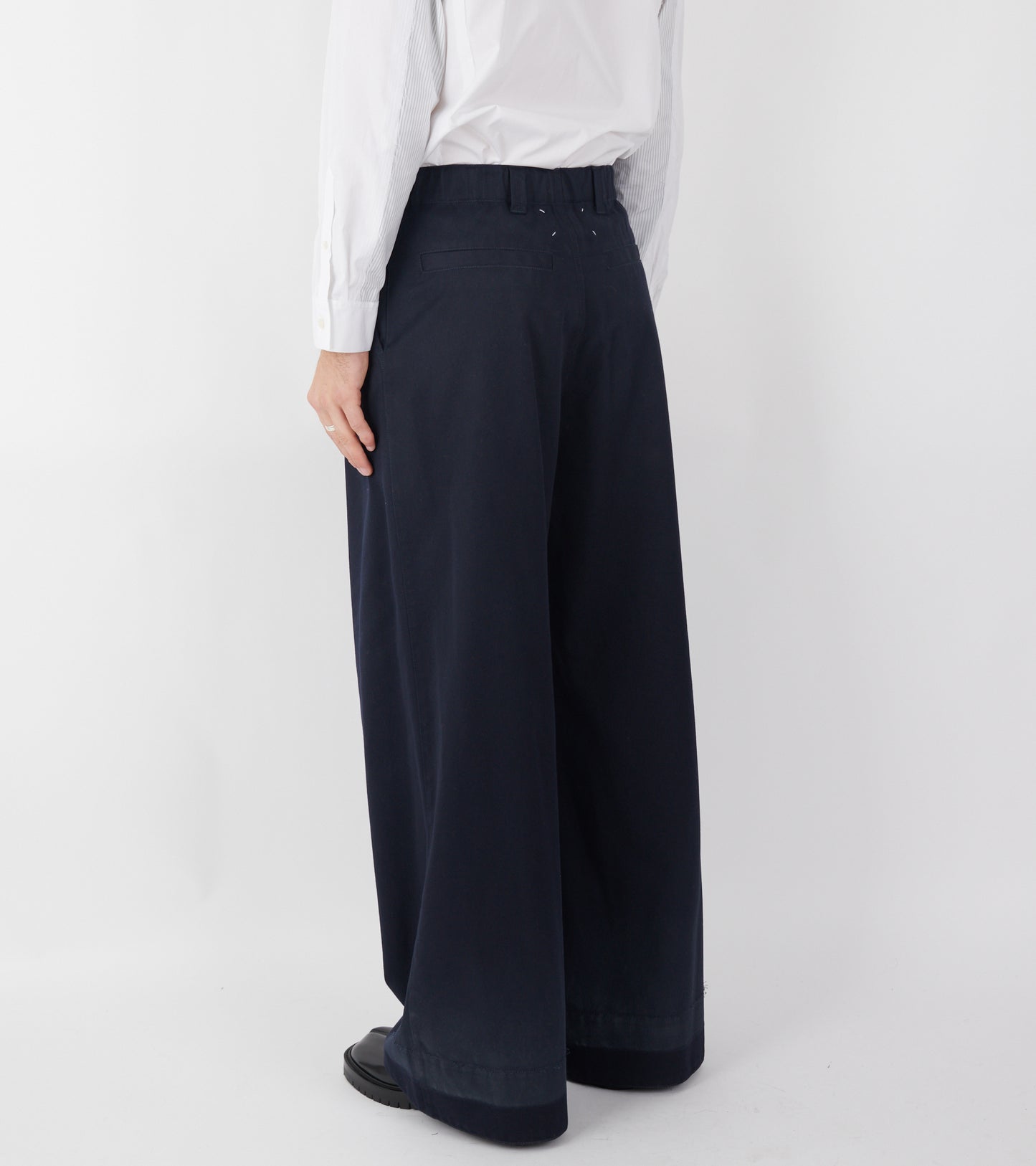 Wide Leg Trousers Navy