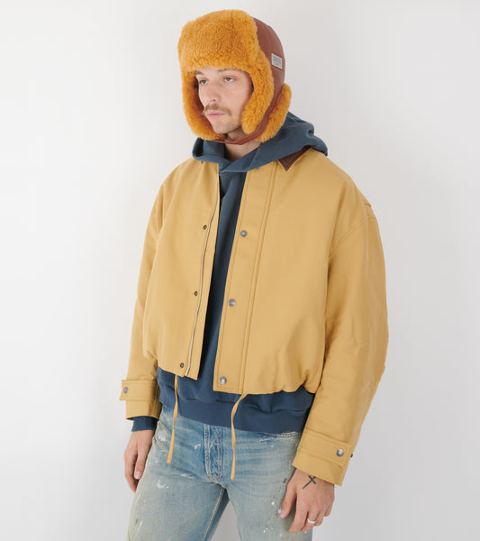 Shearling Hat Rust Brown