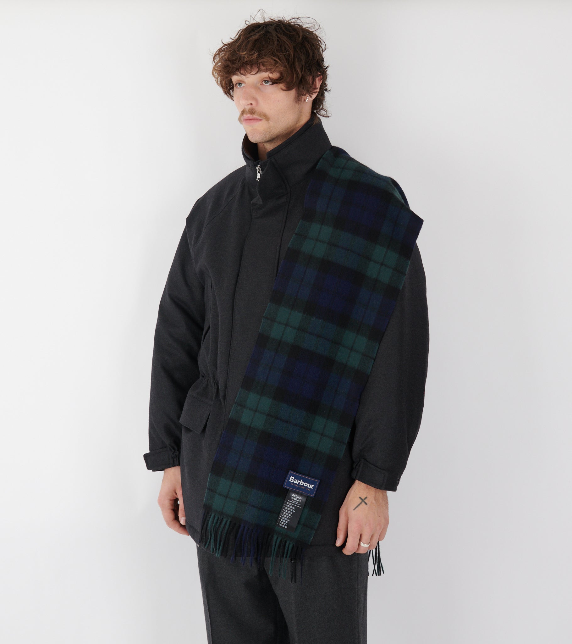 Barbour New Check Tartan Scarf Black Watch – Dr. Adams